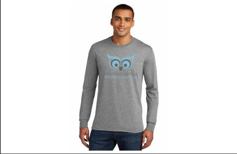 Long Sleeve Owl T-shirt Grey Frost
